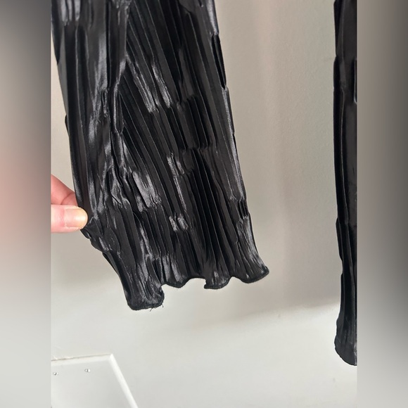 PRINCESS POLLY Black Textured Shirt Dress Avant Garde Fairy Goth Whimsigoth Sz 8 - Picture 4 of 14